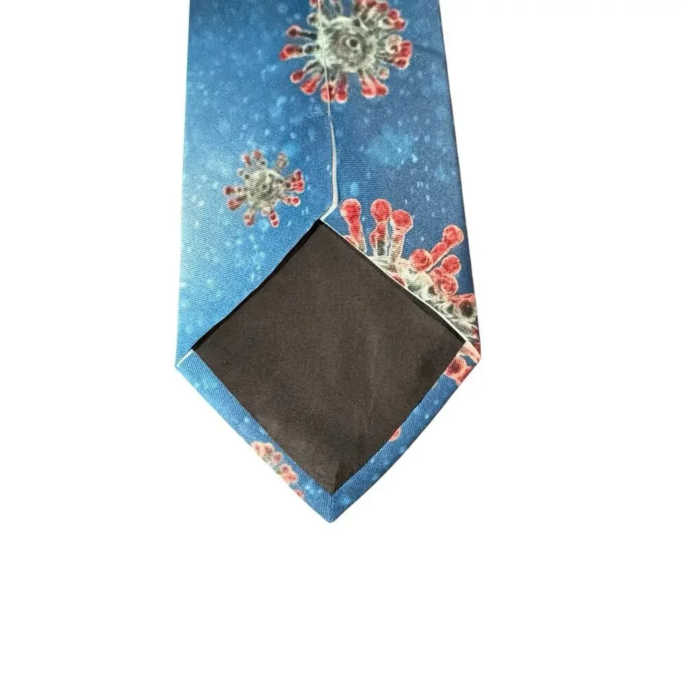 Three Rooker Covid 19 Virus Infection Necktie Funny Gag Medical